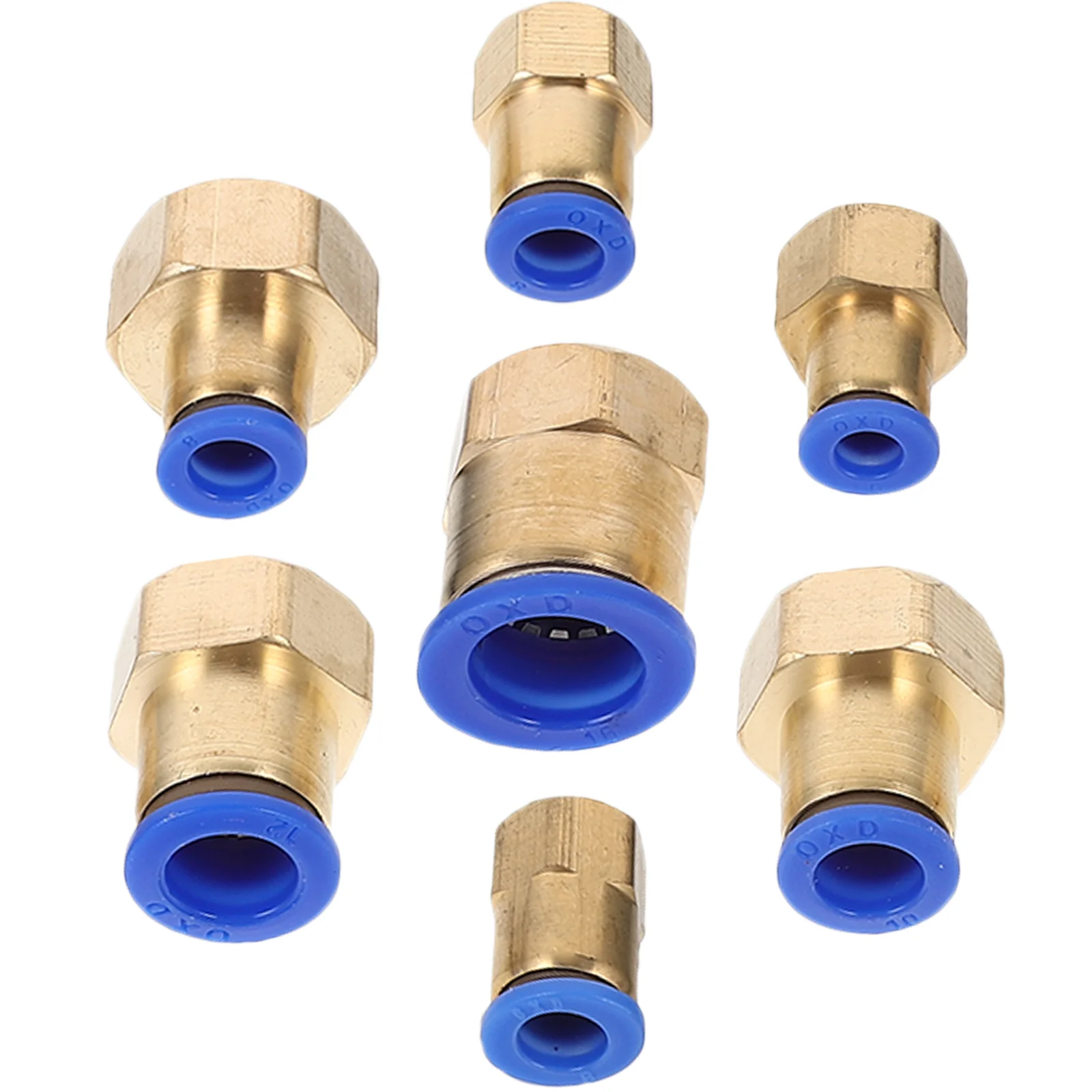 

7pcs Air and Water Hose and Tube Connector Pipe Fittings Angle Adapter Plugs