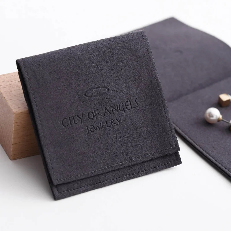 

PandaSew Custom Logo Luxury Envelope Flap Micro Fiber Suede Jewelry Pouch
