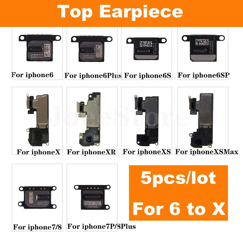 

JoeeStore 5 шт. верхние передние наушники гибкий кабель для iPhone 6 6S 7 8 Plus X XR XS Max звуковой динамик наушники сменные детали