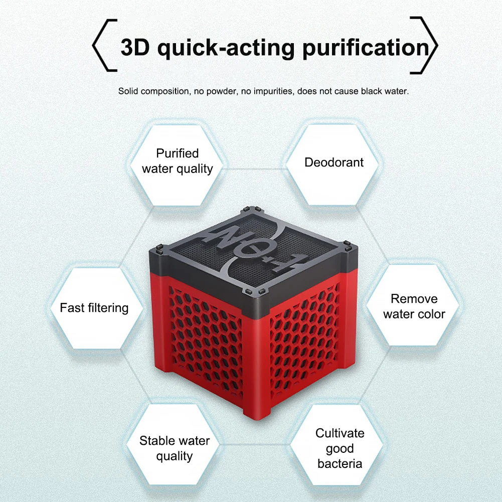 

Mini Pond Portable Cleaning Tools Activate Carbon Multifunctional Pet Reusable Square Fish Tank Water Purify Spa Aquarium Filter