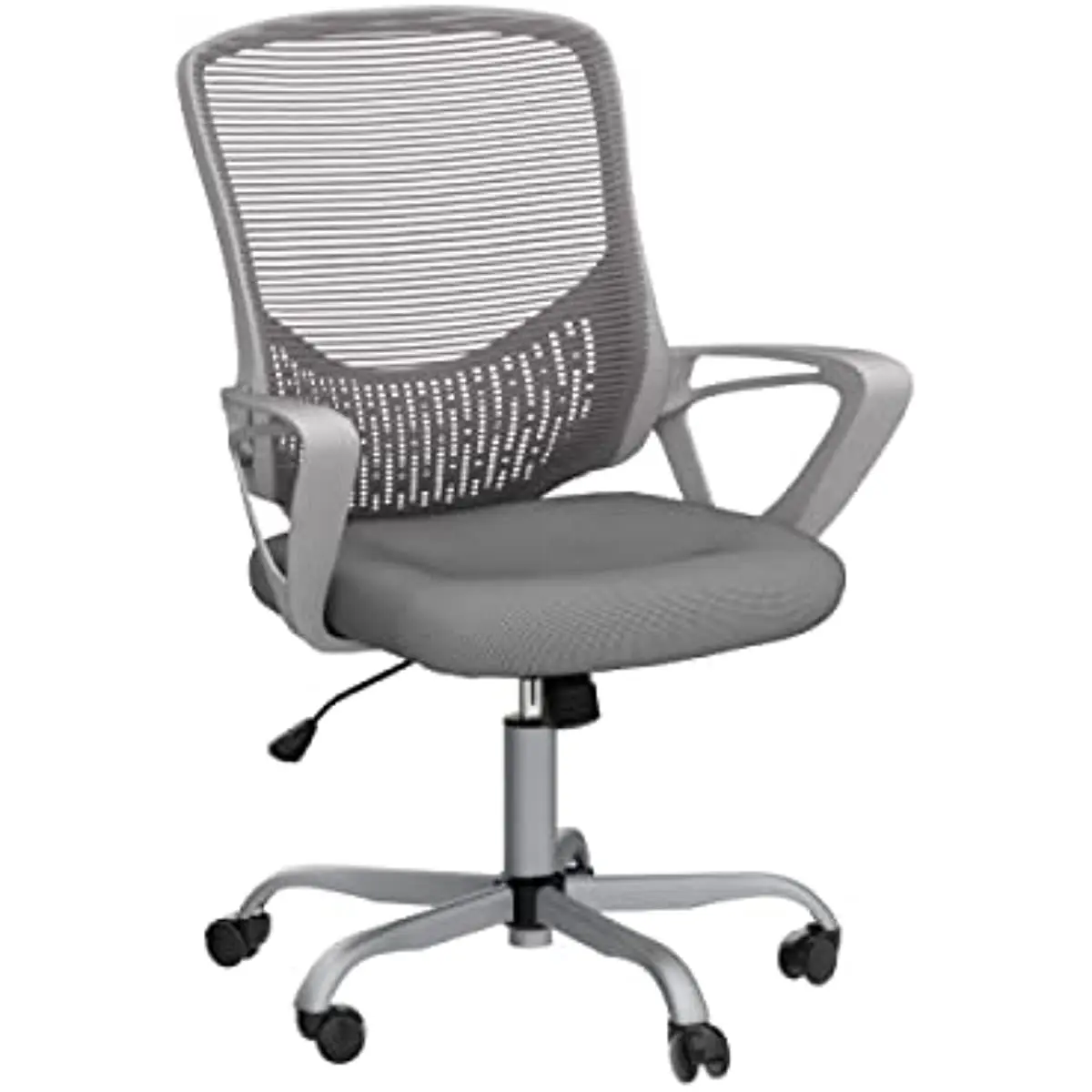 

Кресло для дома и офиса, эргономичное компьютерное кресло, Сетчатое вращающееся кресло со средней спинкой и регулируемой высотой, с подлоко...