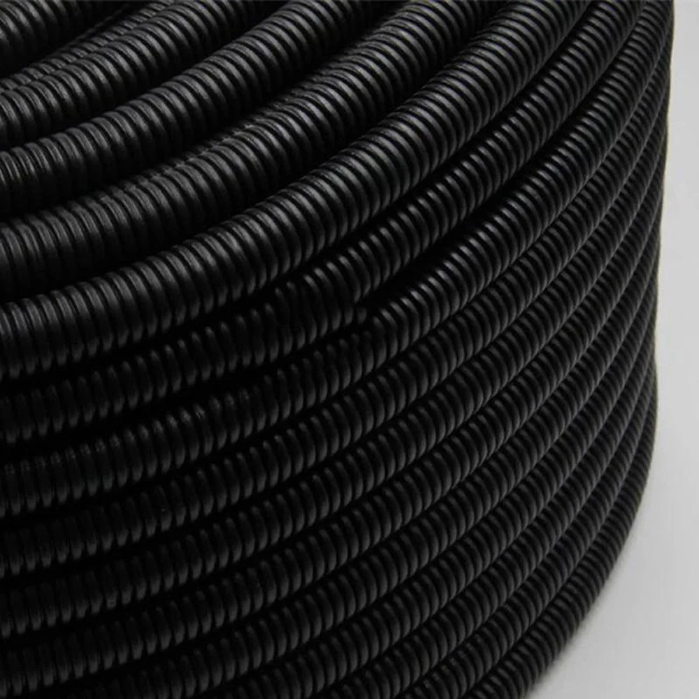 

98FT 1/4\" 3/8\" Protective Tube Split Wire Loom Conduit Polyethylene Tubing Black Color Sleeve Tube 30m Home Improvement