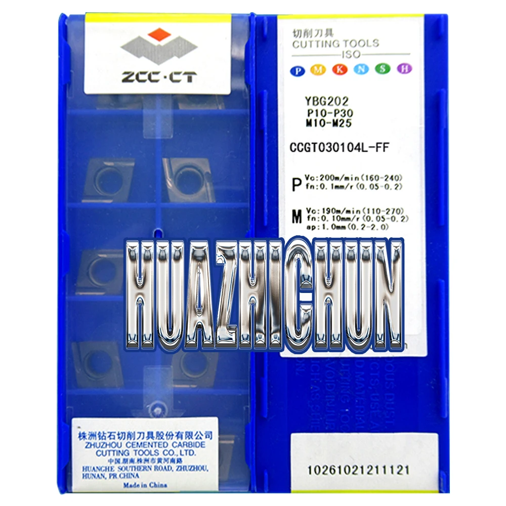 

HUAZHICHUN CCGT030104L-FF YBG202 карбидная вставка