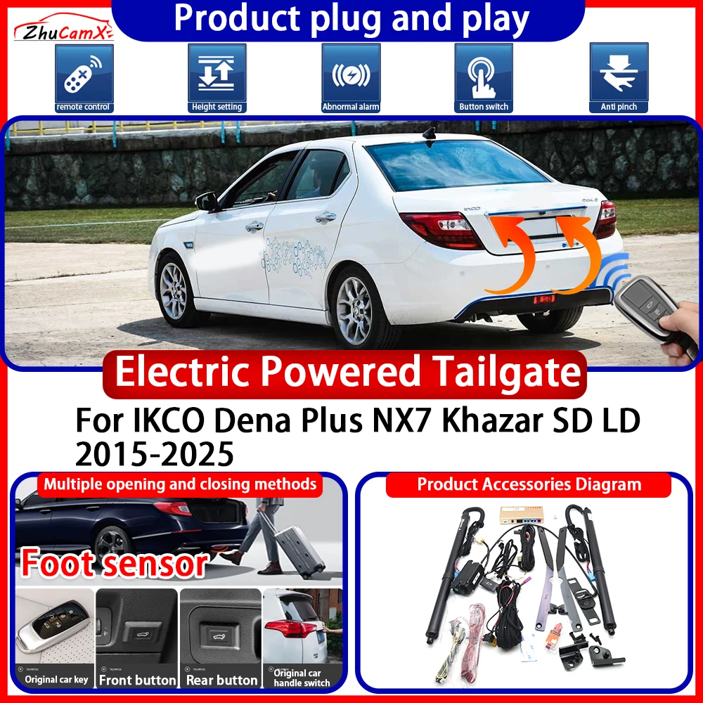 Фото Электрический приводной механизм открывания багажника OEM для IKCO Dena Plus NX7 Khazar SD LD 2015-2025 с защитой от защемления и интеллектуальным управлением №1