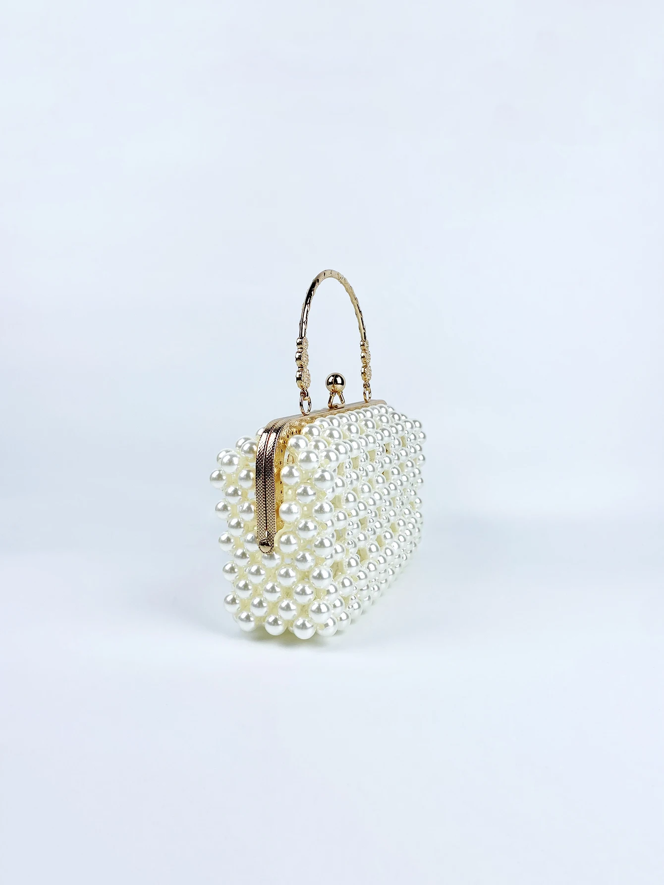 Сумка с жемчугом во французском стиле модная Корейская плетеная ручная