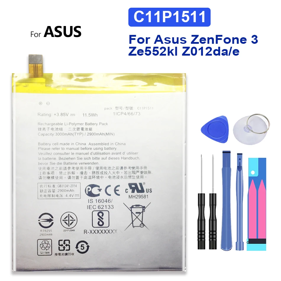 

C11P1511 3000mAh Battery For Asus ZenFone 3 ZenFone3 Ze552kl Z012da/e Battery + Free Tools with Track Code