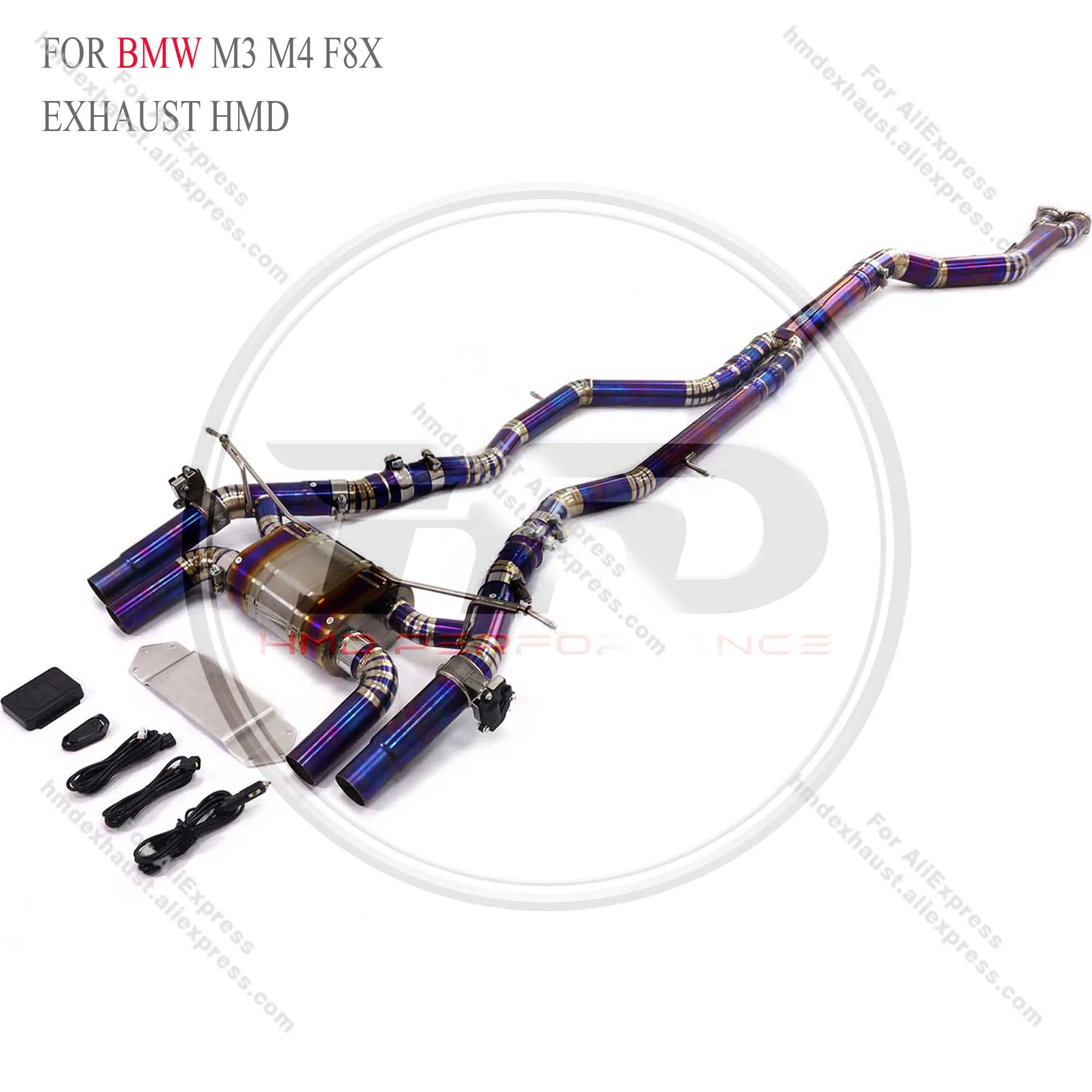 Заводская титановая выхлопная система HMD средняя труба для BMW M3 M4 F8X глушитель
