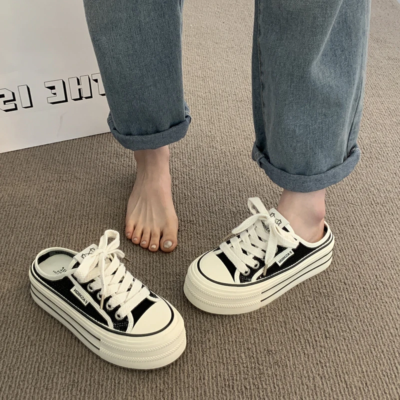 Шлепанцы женские на толстой подошве летние модные повседневные сетчатые сланцы