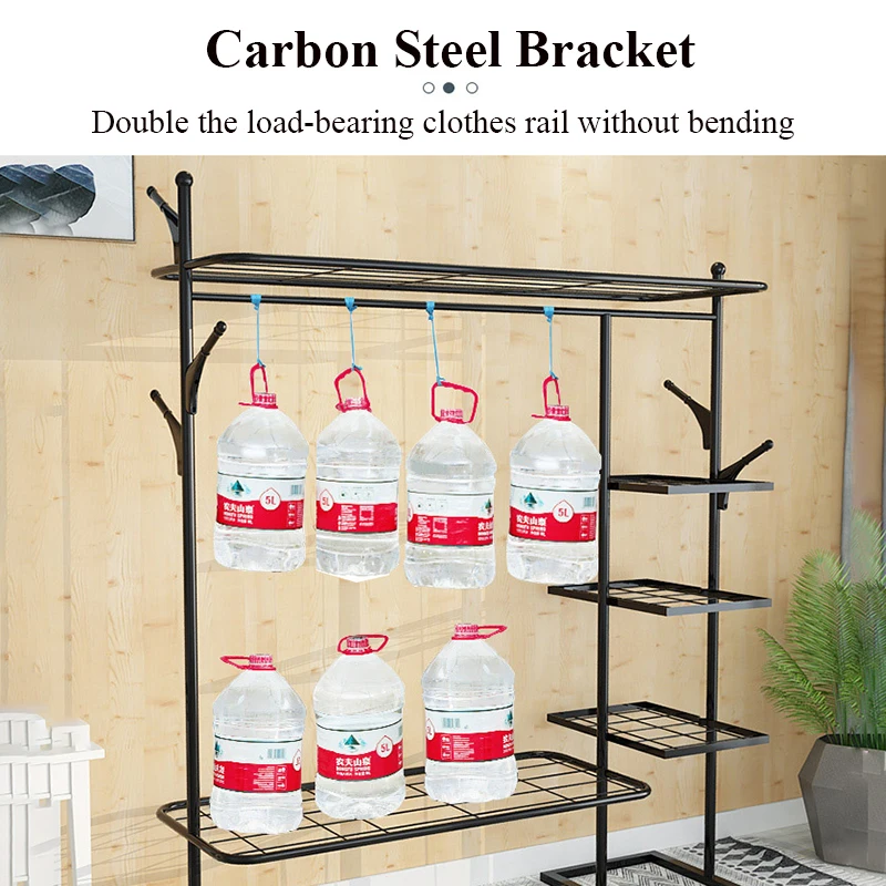 Стоячая вешалка для одежды сушилка с полками вешалки полки мебель дома | Мебель