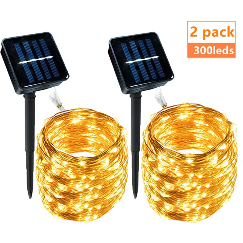 

1/2pack Solar String Fairy Lights Christmas Lights Waterproof Outdoor Garland Solar Power Lamp Christmas for Garden Decoration