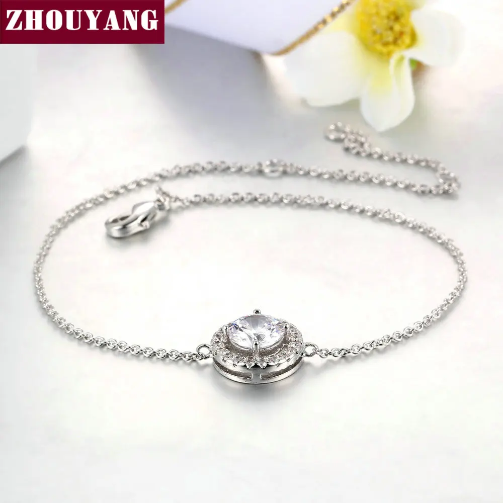 ZHOUYANG Свадебные Ювелирные наборы для женщин CZ обручальные серьги кольцо балкон