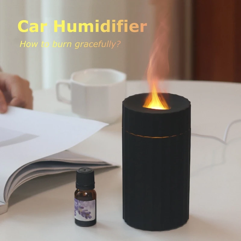 

Car Humidifier Flame LED Light USB 100ml Auto Diffuser Air Purifier Air Freshener For Car Aroma Aromatherapy Diffuser