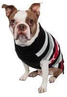 jmt dog patterned stripe fashion ribbed turtle neck pet sweater