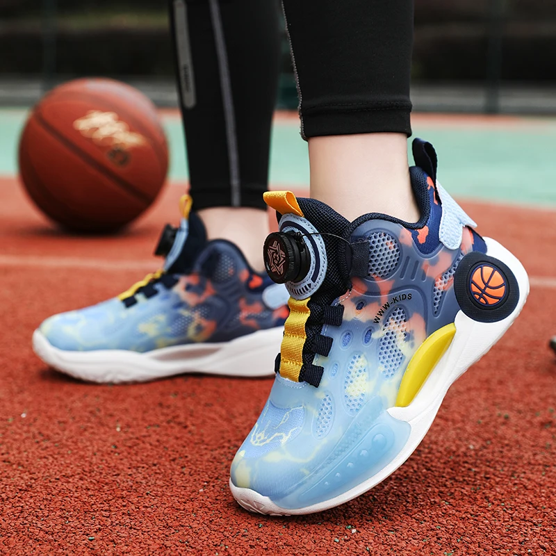 Fashion Kids Sneakers High Qulity Children Basketball Shoes for Boys Lightweight Outdoor Running Shoes Comforthable Girls Shoes