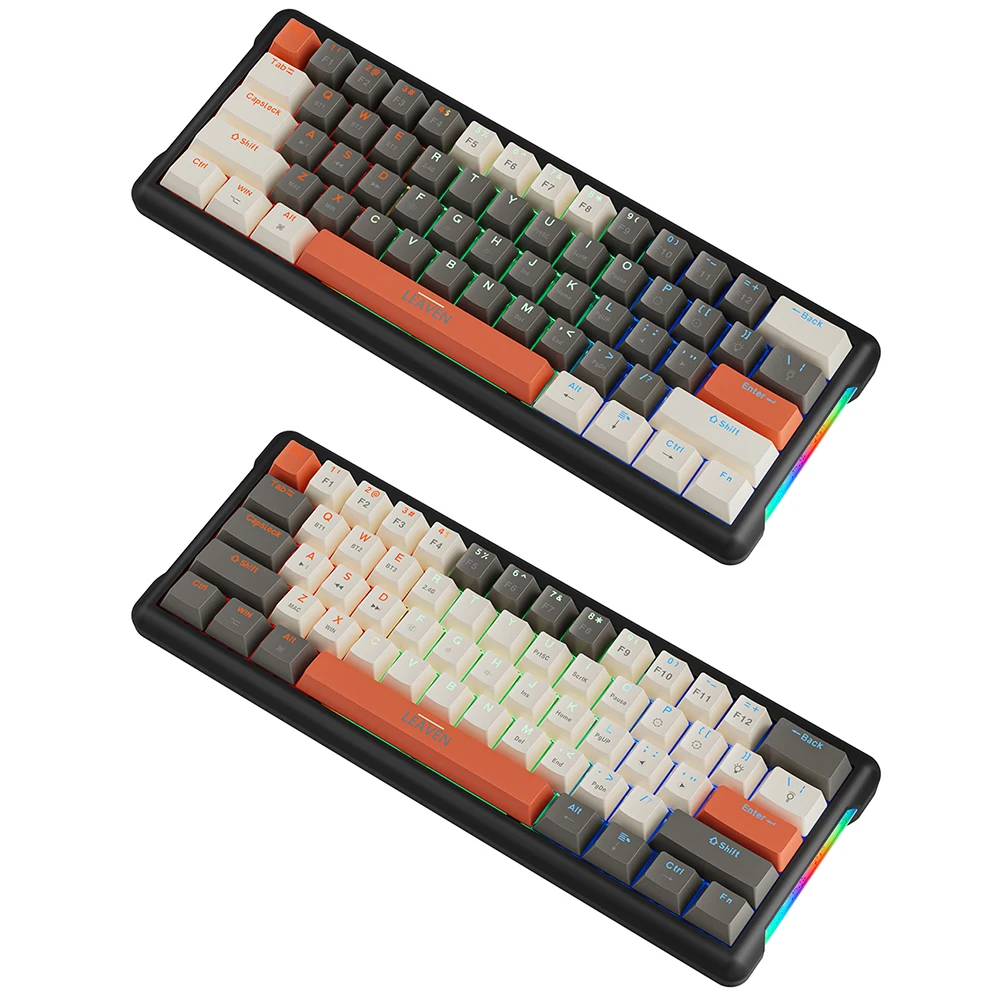 Беспроводная механическая игровая клавиатура 661 клавиша мини-офисная с