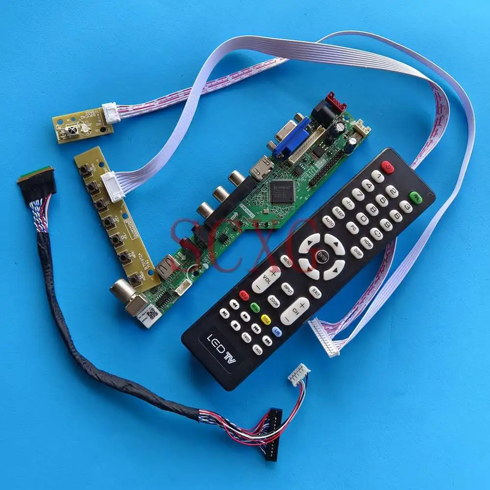 

LCD Screen Driver Control Board For LP156WH2-TLEA 40 Pin LVDS DIY Kit 1366 768 AV VGA USB HDMI-Compatible 15.6" Analog TV Signal