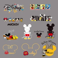 disney cartoon mickey mouse heat transfer childrens animation patch stickers clothes t shirt iron on patches for child clothing