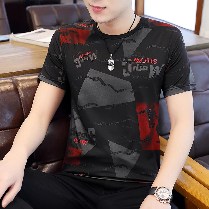 

Plus Size M-9XL T-Shirts Fashion Summer Men's Loose Fat Short Sleeve Tees Streetwear Tops Thin Clothing Oversized Youth Tshirt