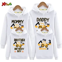 family matching outfits sweatshirt hoodie coordinating construction family crew transportation birthday custom name clothing top