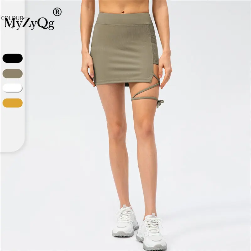 

Spring Summer Women Bandage Tight Tennis Sports Skirt Female Sexy Golf Fitness Skorts Running Gym Athletic Wear Fitness Clothing
