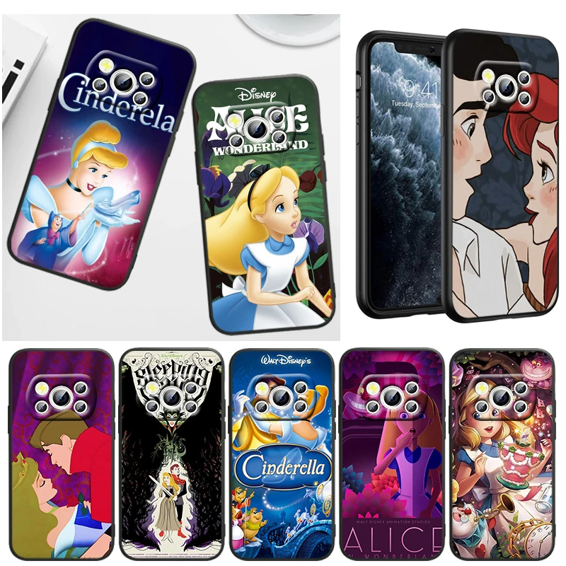 

Disney Sleeping Beauty For Xiaomi POCO X4 M5S F4 M4 X3 F3 M3 C3 F2 X2 F1 Pro GT NFC 4G 5G Liquid Rope Silicone Phone Case