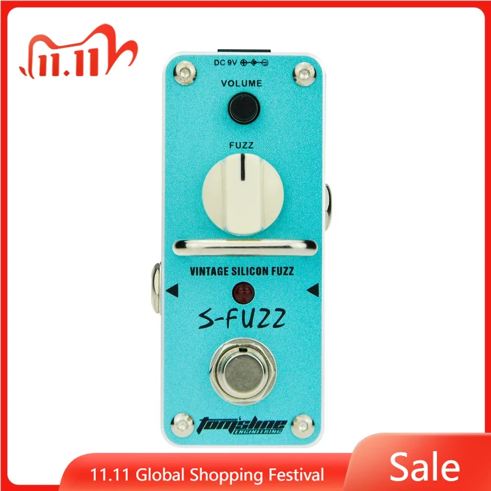 

AROMA ASF-3 Tom'sline Vintage Silicon Fuzz Electric Guitar Pedal Mini Single Effect with True Bypass Guitar Parts & Accessories