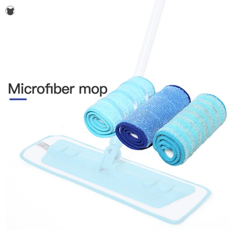 

2PCS 45*14cm Floor Cleaning Replacement Mop Cloth Double Microfiber Mop Pad Household Paste Cloth Mop Pad Reusable Spraying Flat