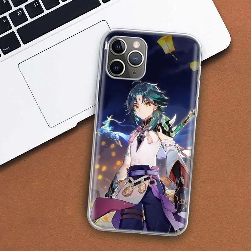 Ударопрочный чехол Xiao Genshin для Apple iPhone 11 12 13 15 Ultra 14 Pro 7 XR X XS Max 6S 8 Plus + Mini SE мягкий с