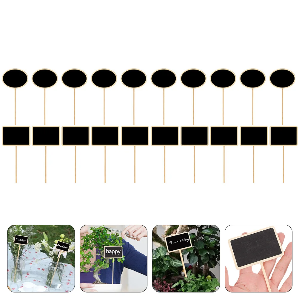 

Markers Labels Garden Tags Wooden Chalkboard Signs Flower Sign Board Stakes Picks Toppersfor Gardening Blackboard Wood Tag