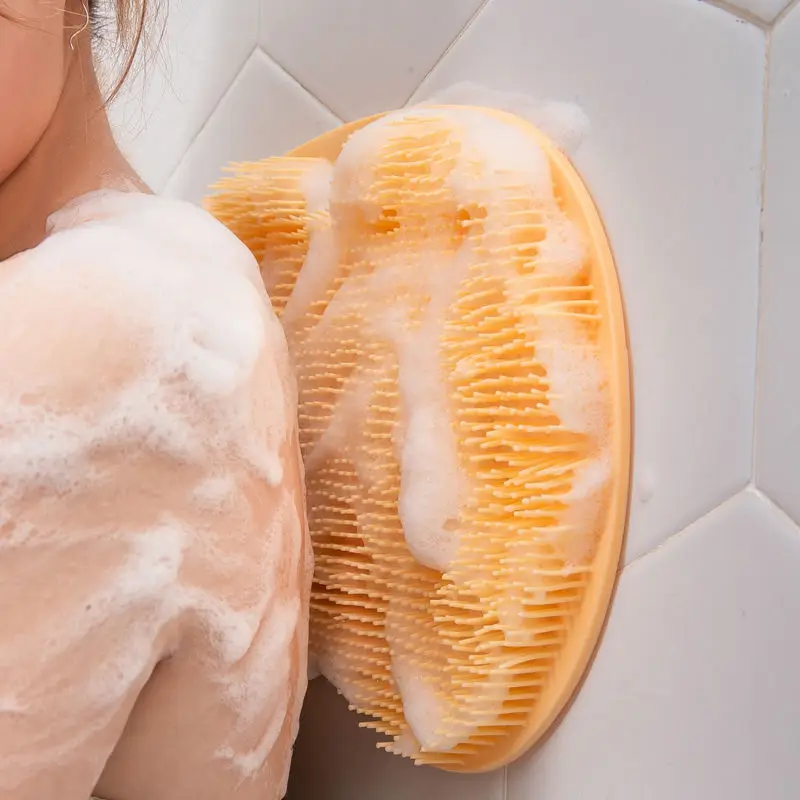 Exfoliating Shower Massage Brush Bathroom Anti-skid Mat Silicone Foot Brush Lazy Man's Magic Tool for Rubbing Bath Bathing Tools