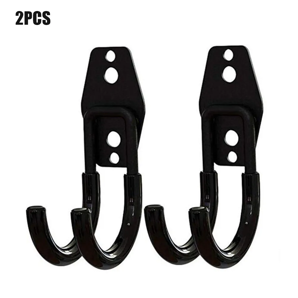 

2pcs Heavy Duty Metal Hook Garage Organizer Wall Mount Bicycle Hanger Hooks Wall Mount Storage Hook For Ladders Garden Tool