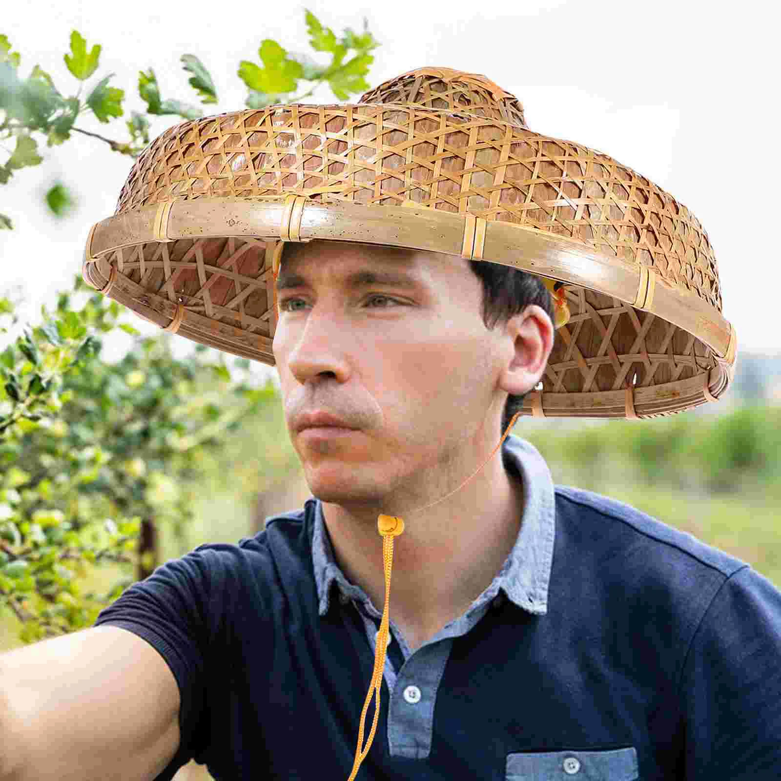 Непромокаемая бамбуковая шляпа для мужчин и женщин женские соломенные