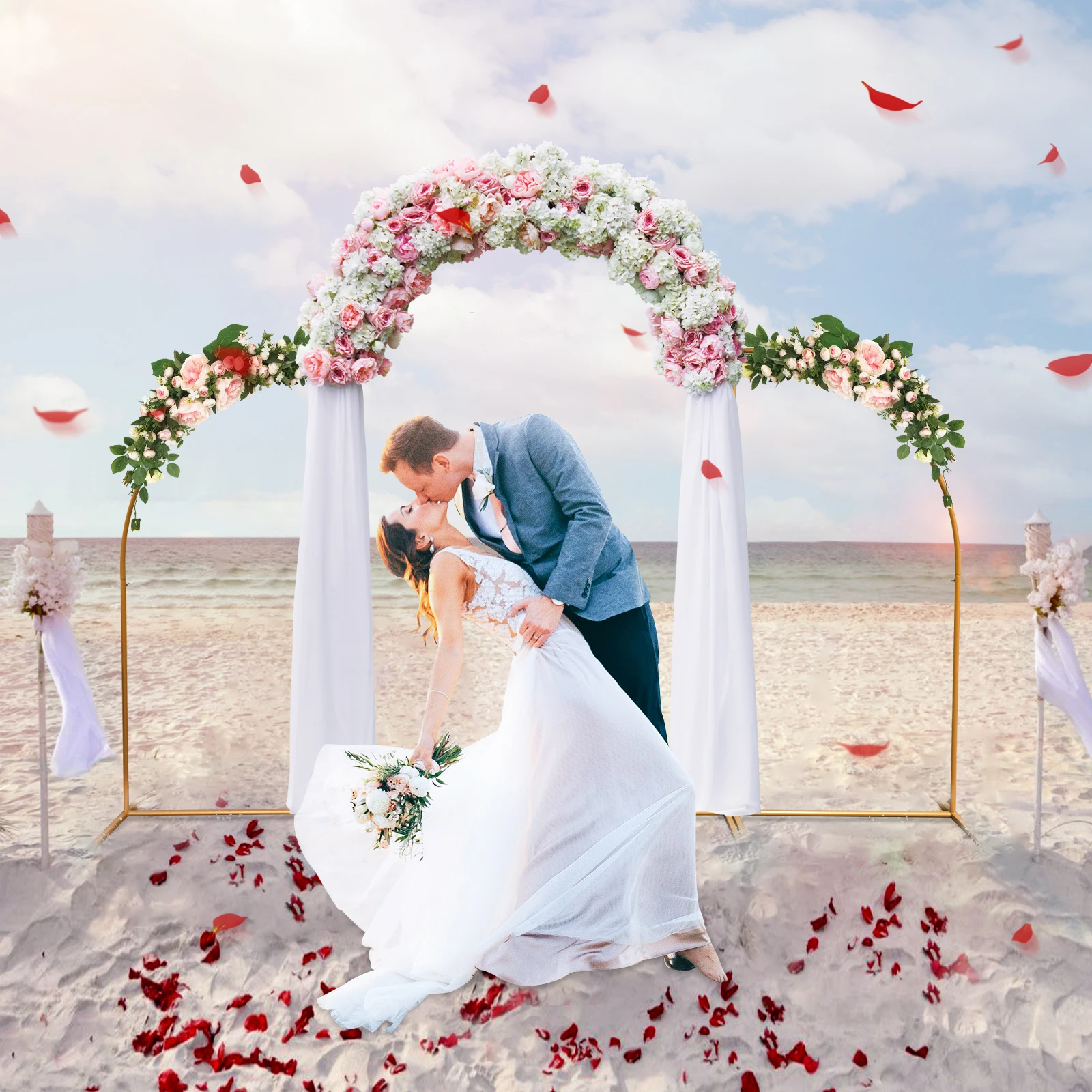 

3 шт. Свадебная садовая Арка легкая сборка подставка для фона воздушный шар Арка Рамка для свадьбы дня рождения вечеринки в помещении и на улице