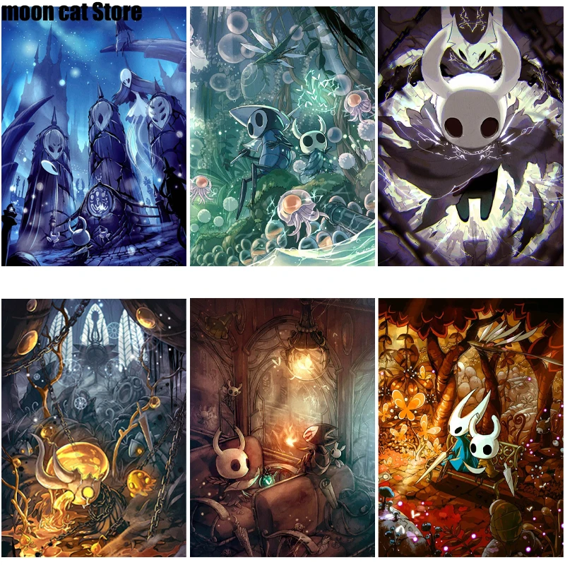 

Hollow Knight Poster Game Wall Art HD Pictures Canvas Painting Decor Living Room Bedroom Playroom Kids Room Home Decor