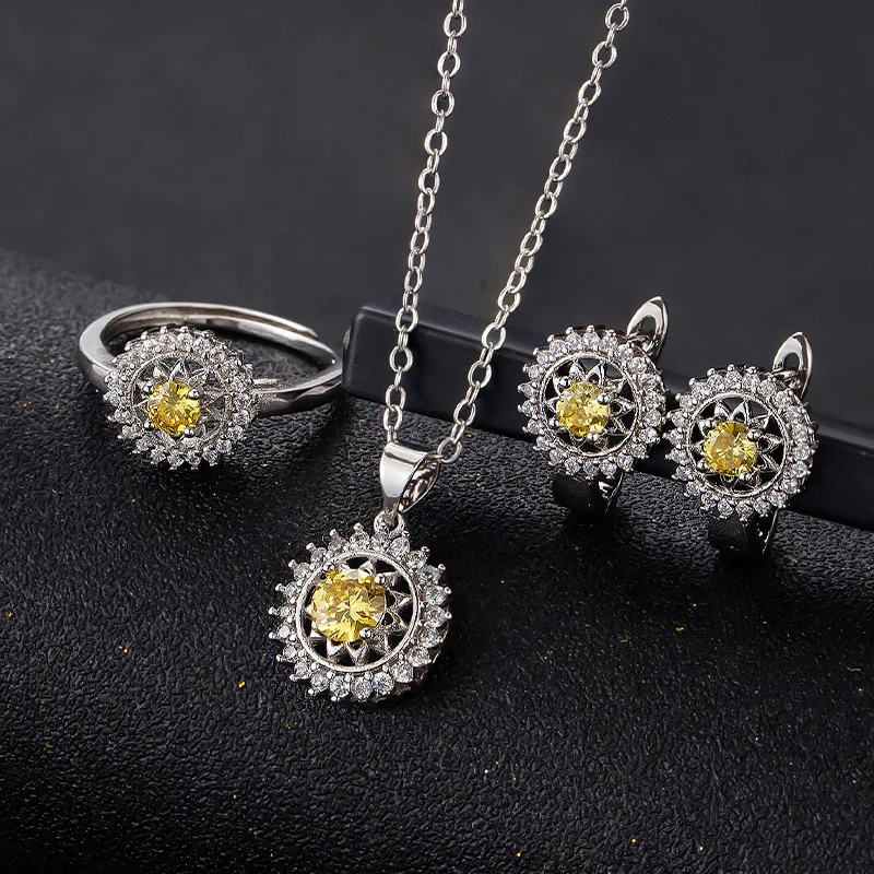 

Женский Классический комплект из колье и серёг, серебро 925 пробы