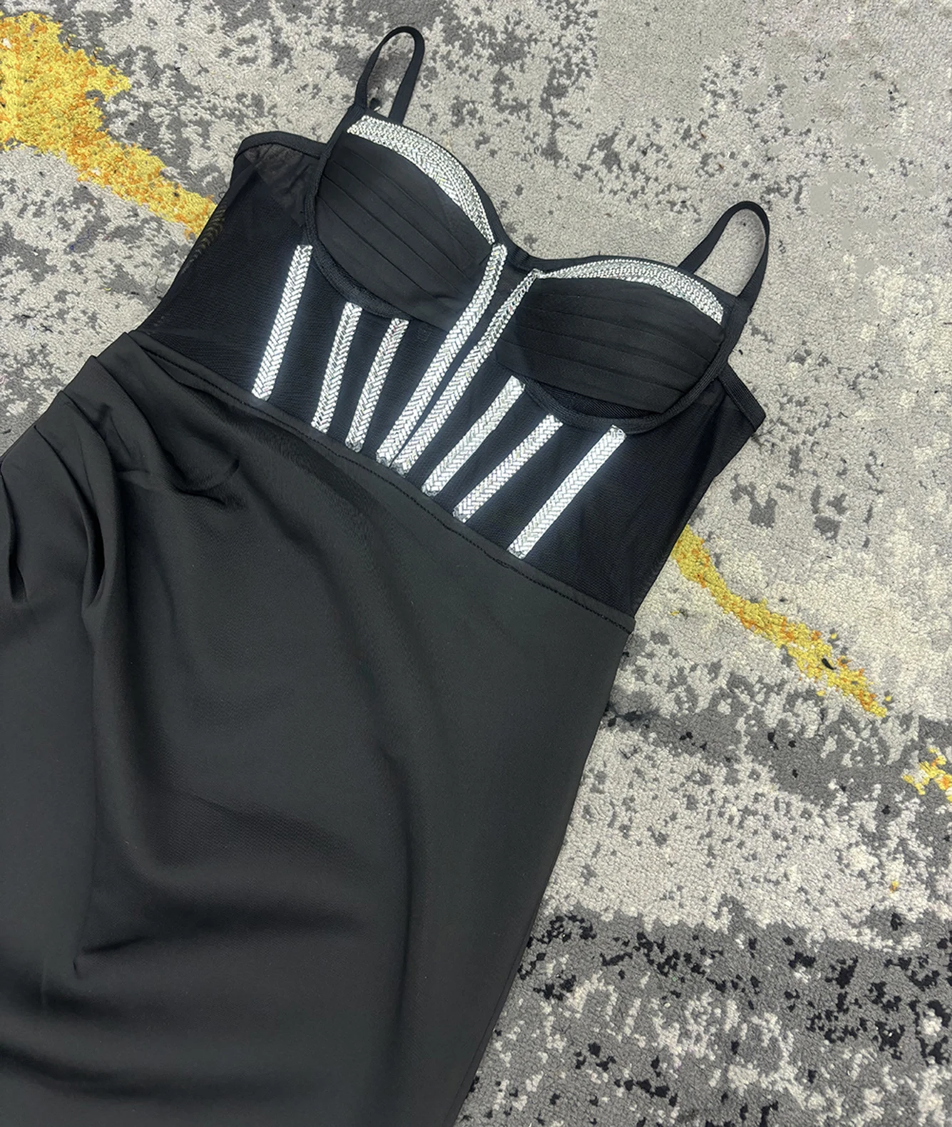 Высококачественное сексуальное Сетчатое лоскутное роскошное женское платье