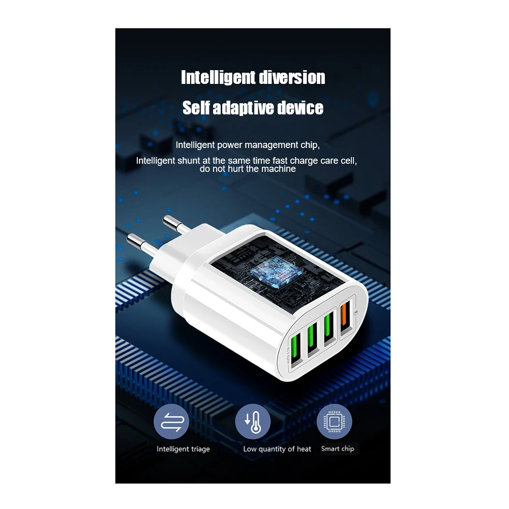 Зарядное устройство USB 4 USB-порта 6 А