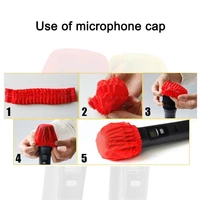 10pairs disposable non woven microphone cover removal windscreen protective mic cap pad for ktv karaoke supplies o7t4