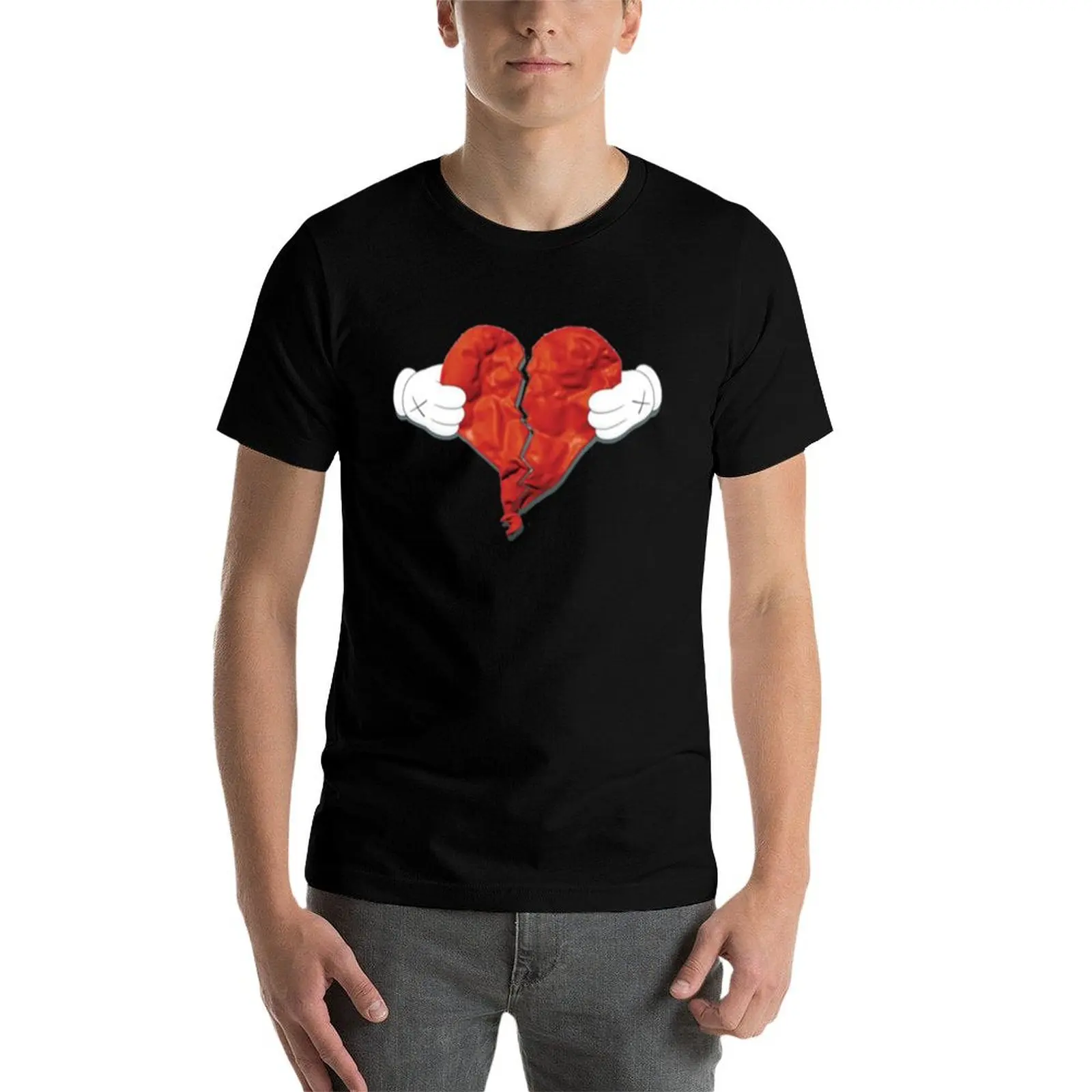 Фото Футболка в стиле хип-хоп 808s and Heartbreak, мужская футболка с графическим принтом, мужская футболка из 100% хлопка, роскошная брендовая футболка для мужчин №3