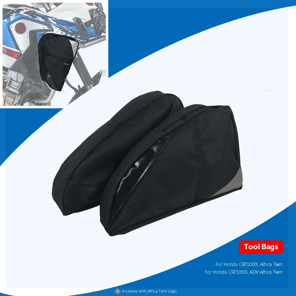 

For CRF1000L Africa Twin CRF 1000L Adventure Sports Frame Crash Bars Waterproof Bag Repair Tool Placement Bags