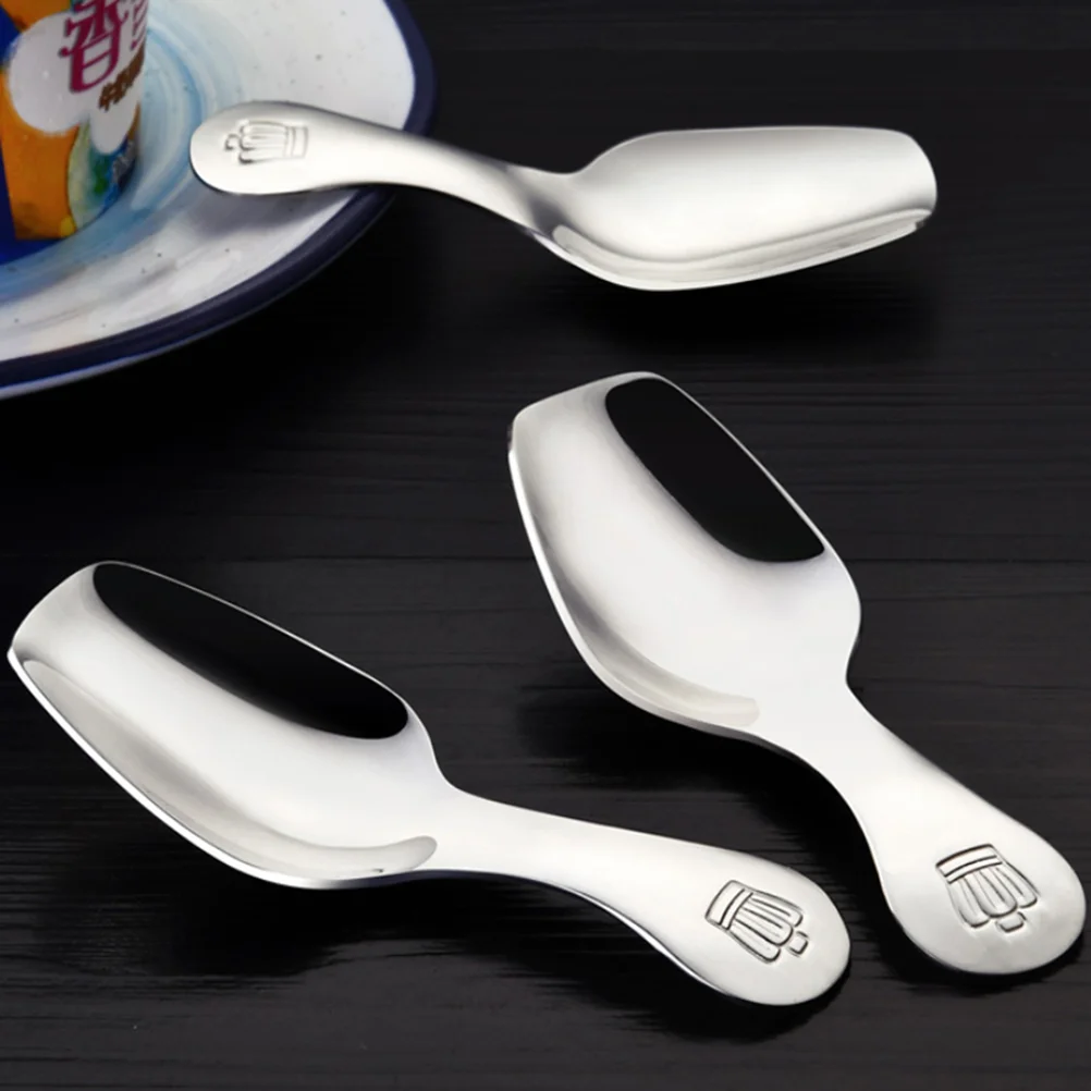 

4pcs Spoon Coffee Stirring Spoon Small Salt Spoon Espresso Spoons Chocolate Scoop Dessert Spoon Stainless Steel Tableware