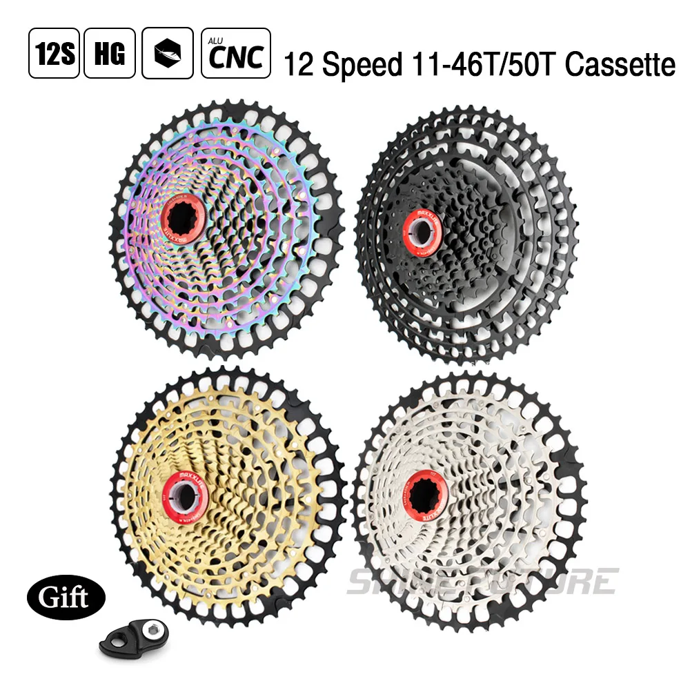 

12 Speed 11-50T CNC Cassette 12V Freewheel Ultralight Sprocket MTB Flywheel for Shimano M6100/7100/8100/9100 Sram SX NX GX XX1