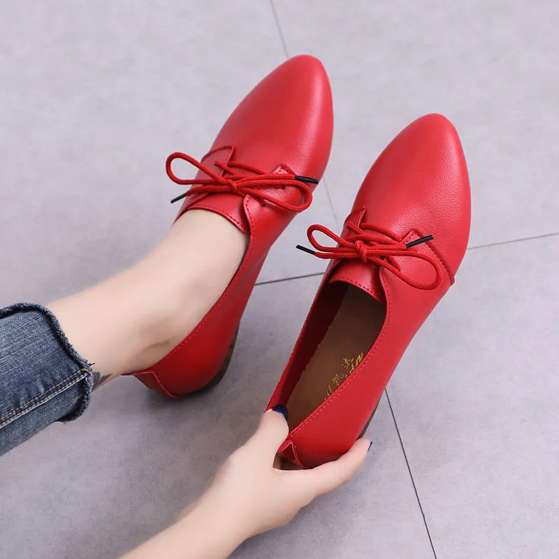 

Women 39 Flats Shoes Fashion Leather Flats Ladies Shoes Female Slip on Ballet Loafers Zapatos Mujer Elegantes Con Tacones Bajos