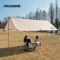 pacoone sun shade tarp 150d waterproof beach shelter awning canopy sunshade sun shelter camping tarp screen