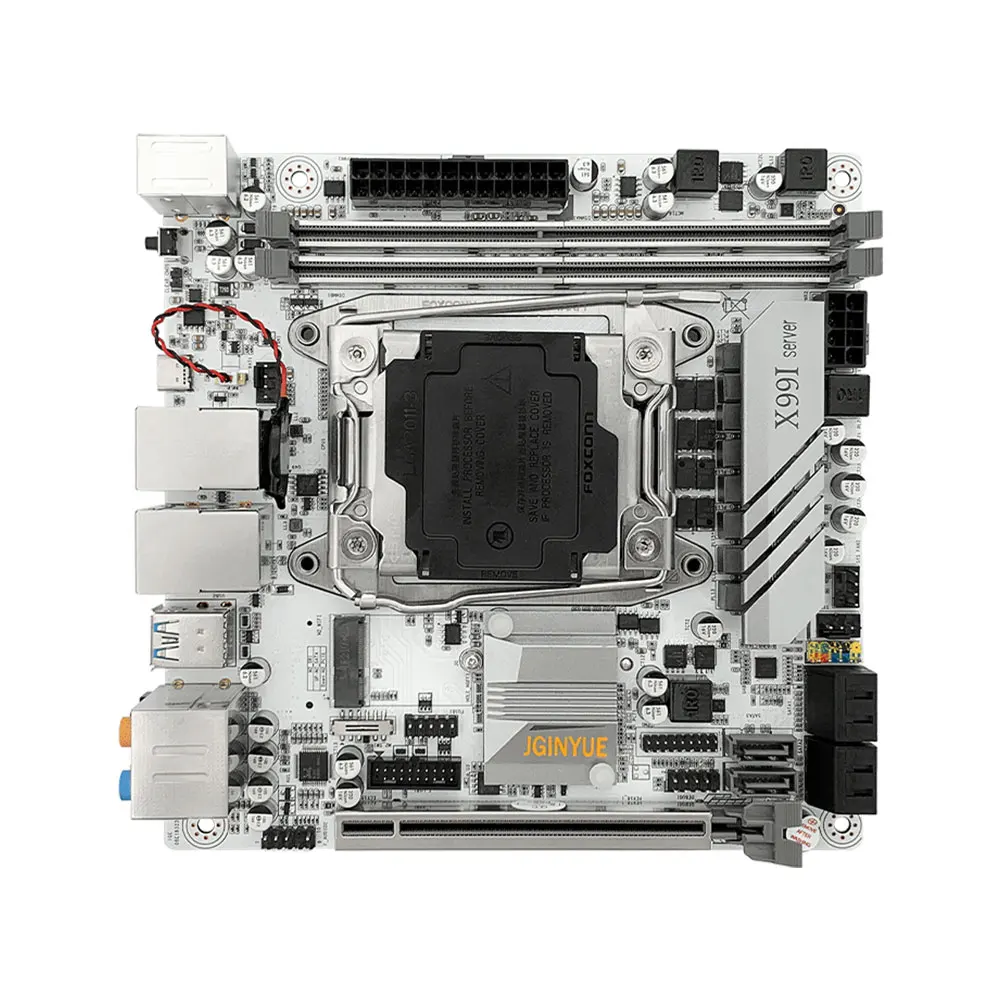 Материнская плата JGINYUE X99 itx LGA 2011-3 поддерживает процессор Xeon E5 V3 V4 ЦП DDR4 ECC ОЗУ 2 5 ГБ
