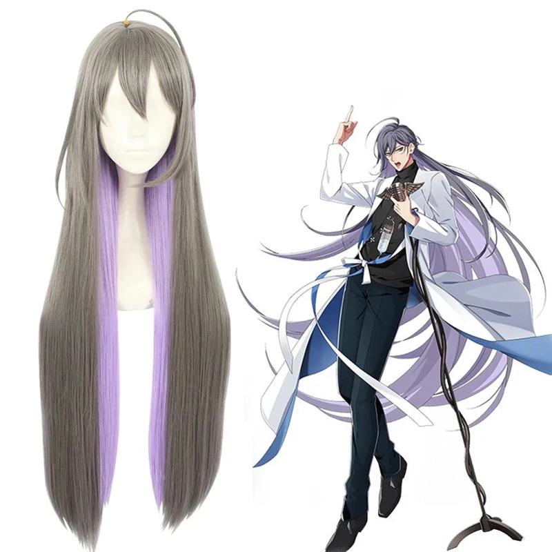 HAIRJOY Synthetic Hair  Shiro from NO GAME NO LIFE Blue Purple Mixed Long Straight Cosplay Wig