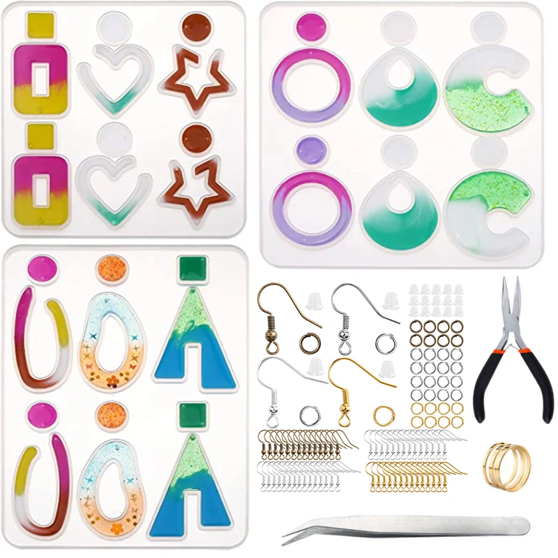 

Женская подвеска, ювелирные изделия из эпоксидной смолы, форма с открытыми колечками, фотополимерный набор