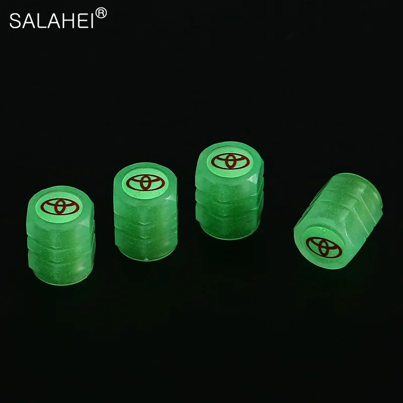 

Luminous Car Tire Stem Valve Caps ABS Wheel Tyre Rim Stem Cover For Toyota Corolla Crown Auris C-HR Rav4 Camry Yaris Accessories
