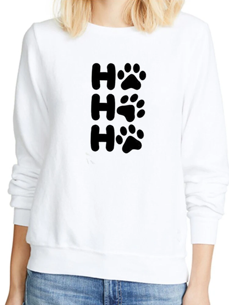 

Женский свитшот с круглым вырезом и принтом, с длинным рукавом