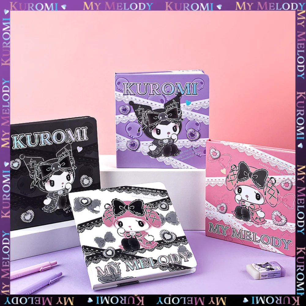 

Kawaii Sanrio Kuromi My Melody Notebook Anime School Supplies Grid Page Planner Diary Notepad Square Handbook Study Stationery